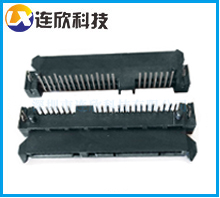 硬盤(pán)專用SATA22PIN母座連接器插座90度插板式H5.0MM帶魚(yú)叉腳